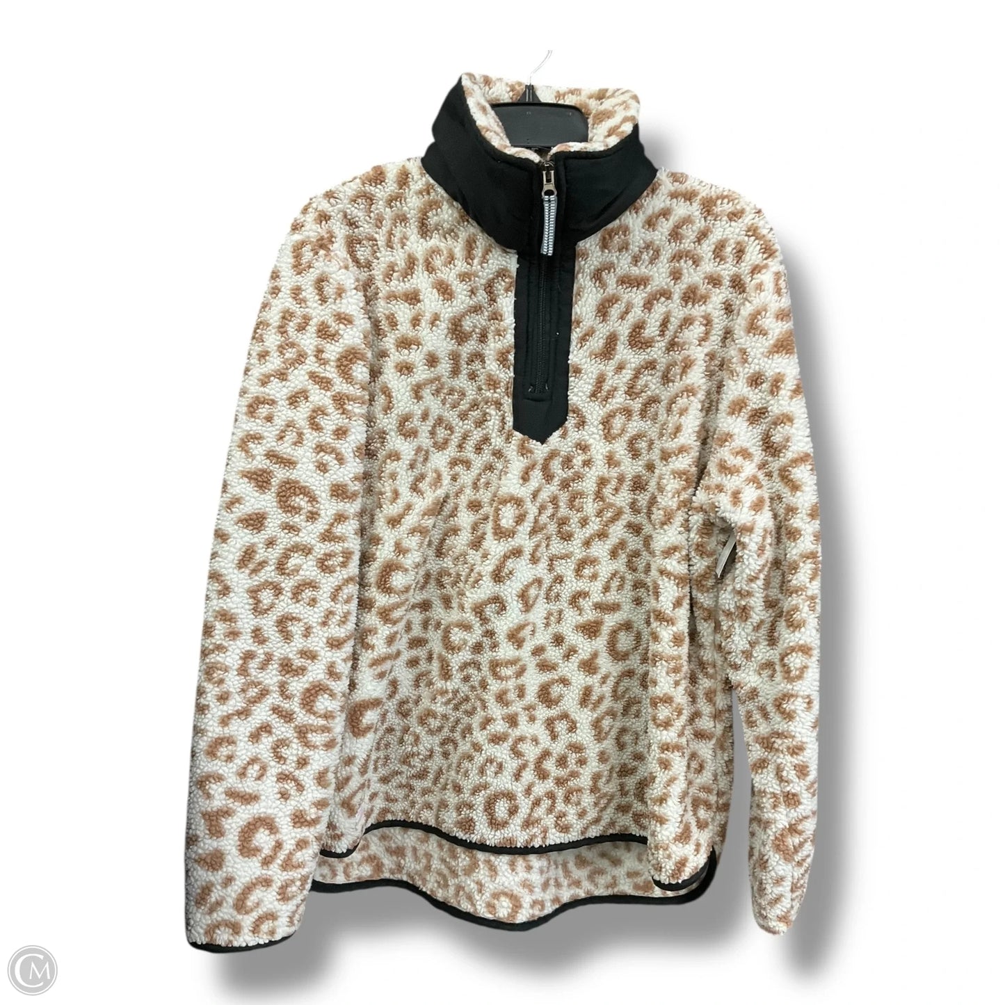Jacket Faux Fur & Sherpa By Simply Southern In Animal Print, Size: Xl