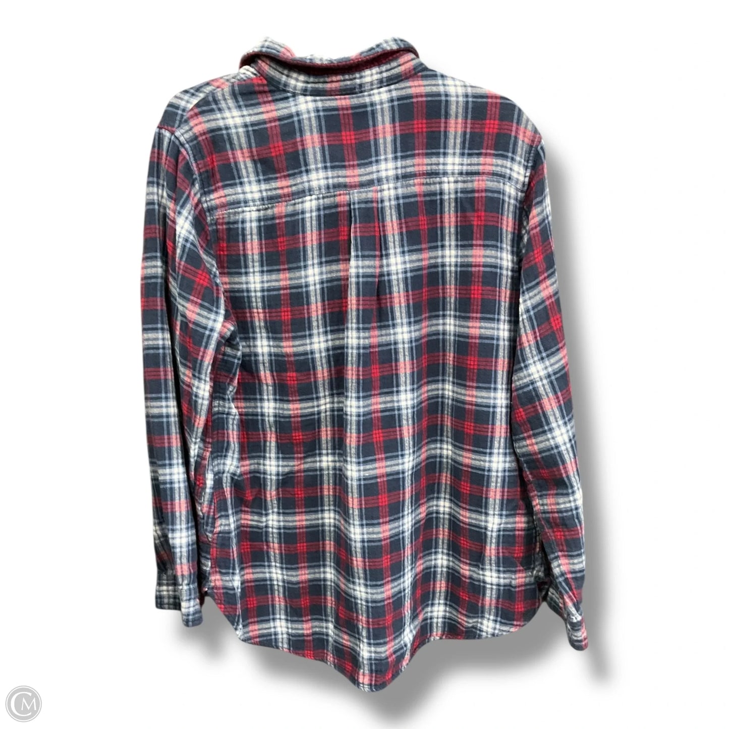Blouse Long Sleeve By L.l. Bean In Plaid Pattern, Size: Xl