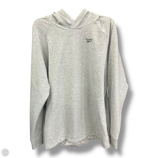 Sweatshirt Hoodie By Reebok In Grey, Size: Xl