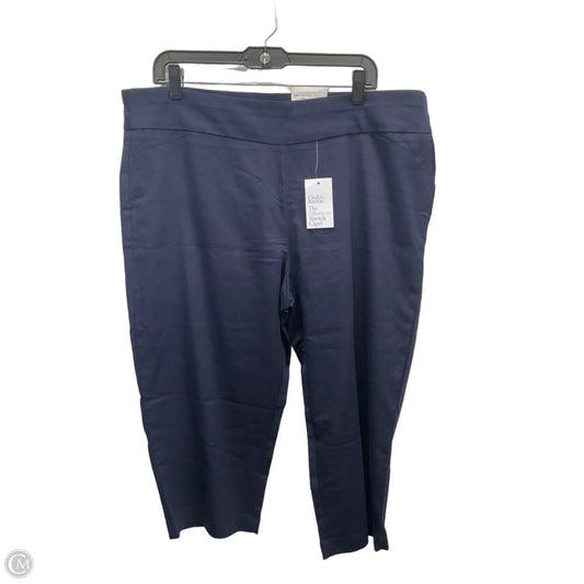 Capris By Croft And Barrow In Navy, Size: 18