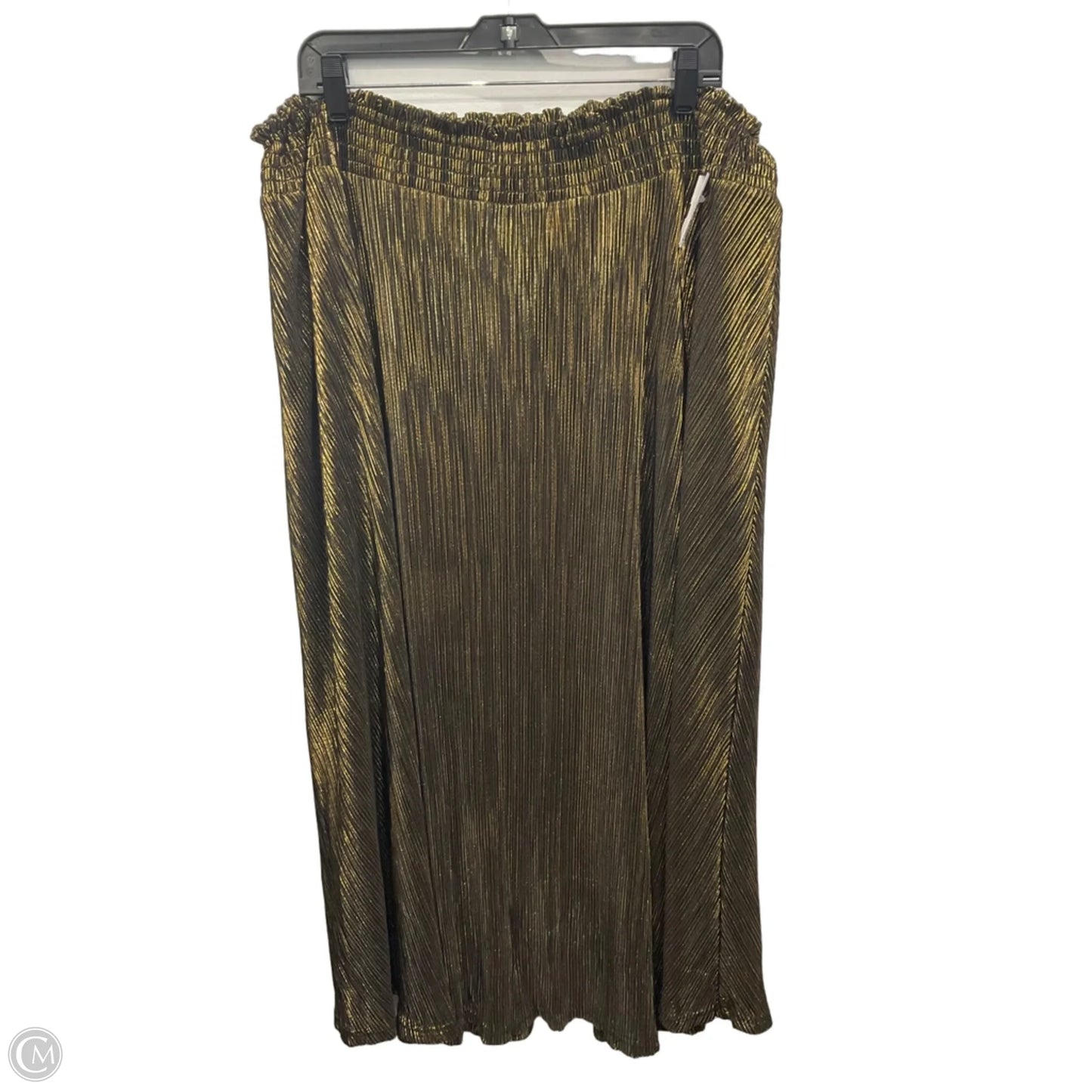 Skirt Maxi By Cato In Gold, Size: 2x