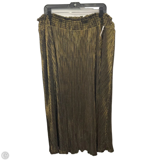 Skirt Maxi By Cato In Gold, Size: 2x