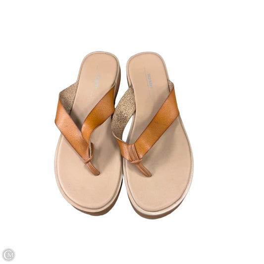 Sandals Flats By Old Navy In Brown, Size: 8