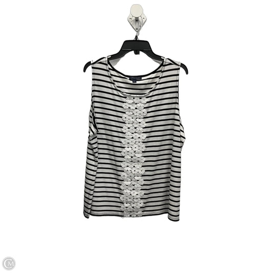 Top Sleeveless By Tommy Hilfiger In Striped Pattern, Size: 1x