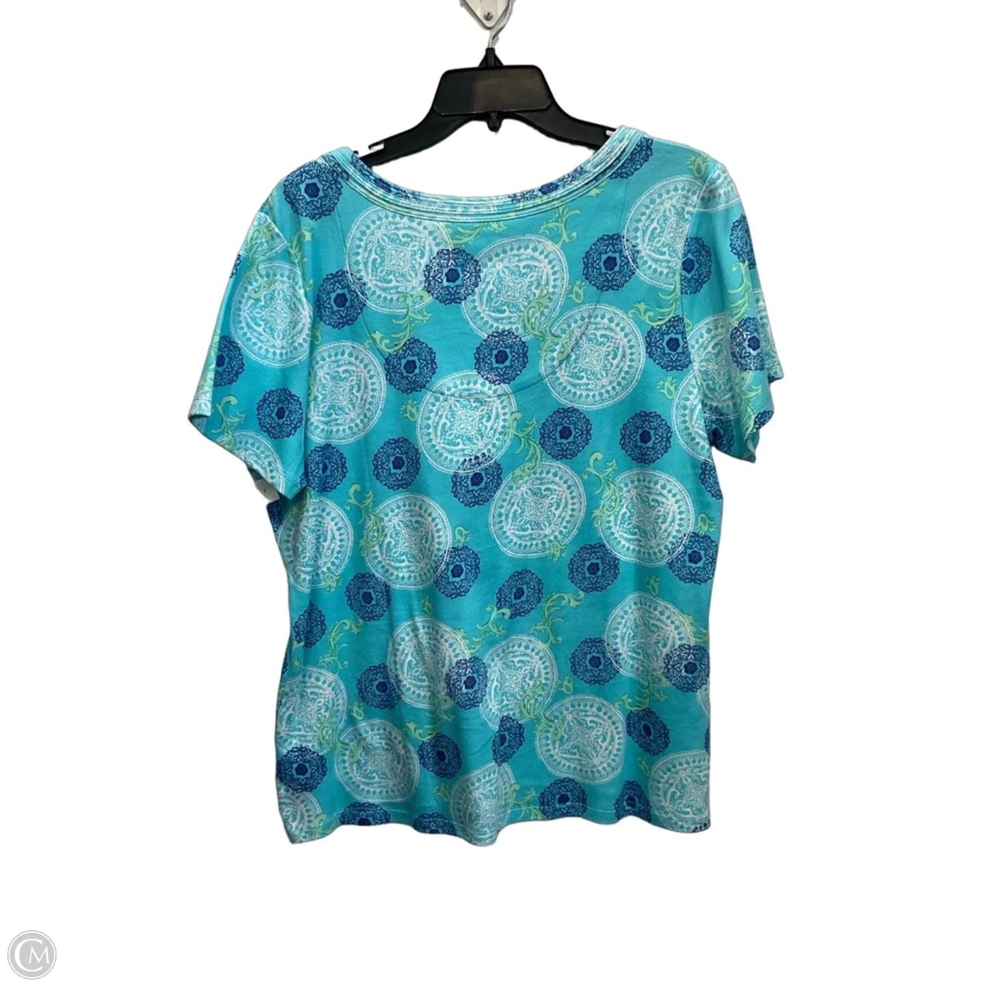 Top Short Sleeve By Charter Club In Blue, Size: 1x