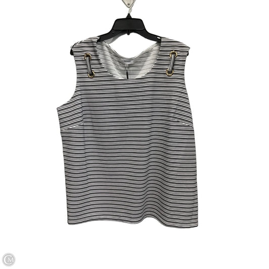 Top Sleeveless By Calvin Klein In Striped Pattern, Size: 1x