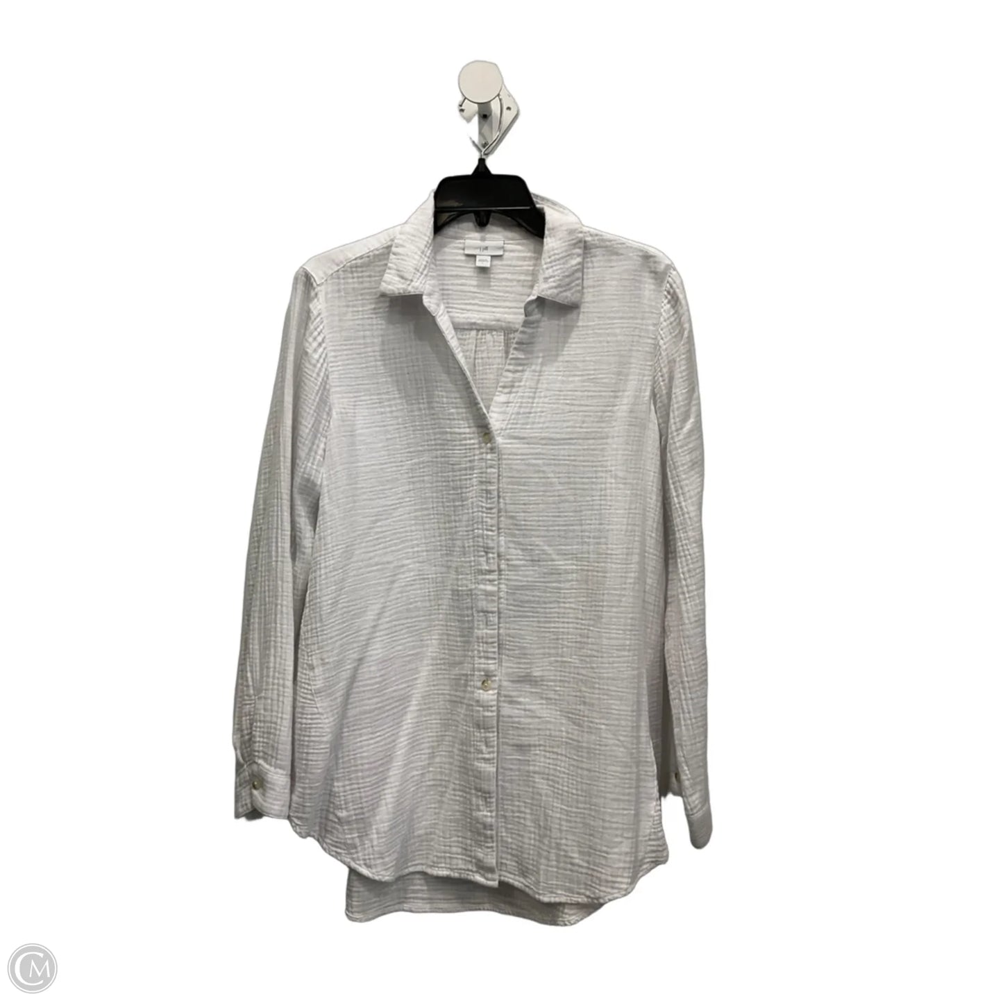 Top Long Sleeve By J. Jill In White, Size: L