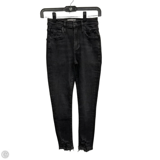 Jeans Skinny By Agolde In Black Denim, Size: 2