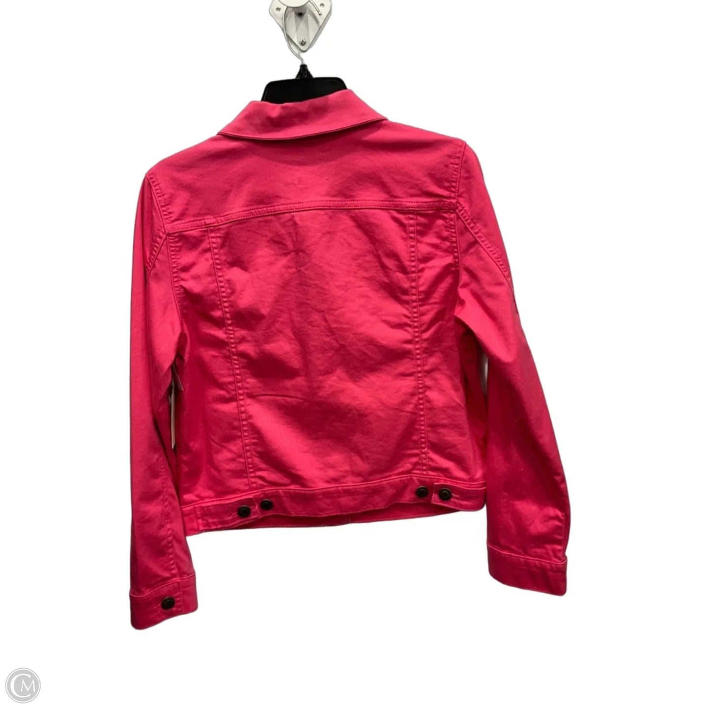 Jacket Denim By St Johns Bay In Pink Denim, Size: S