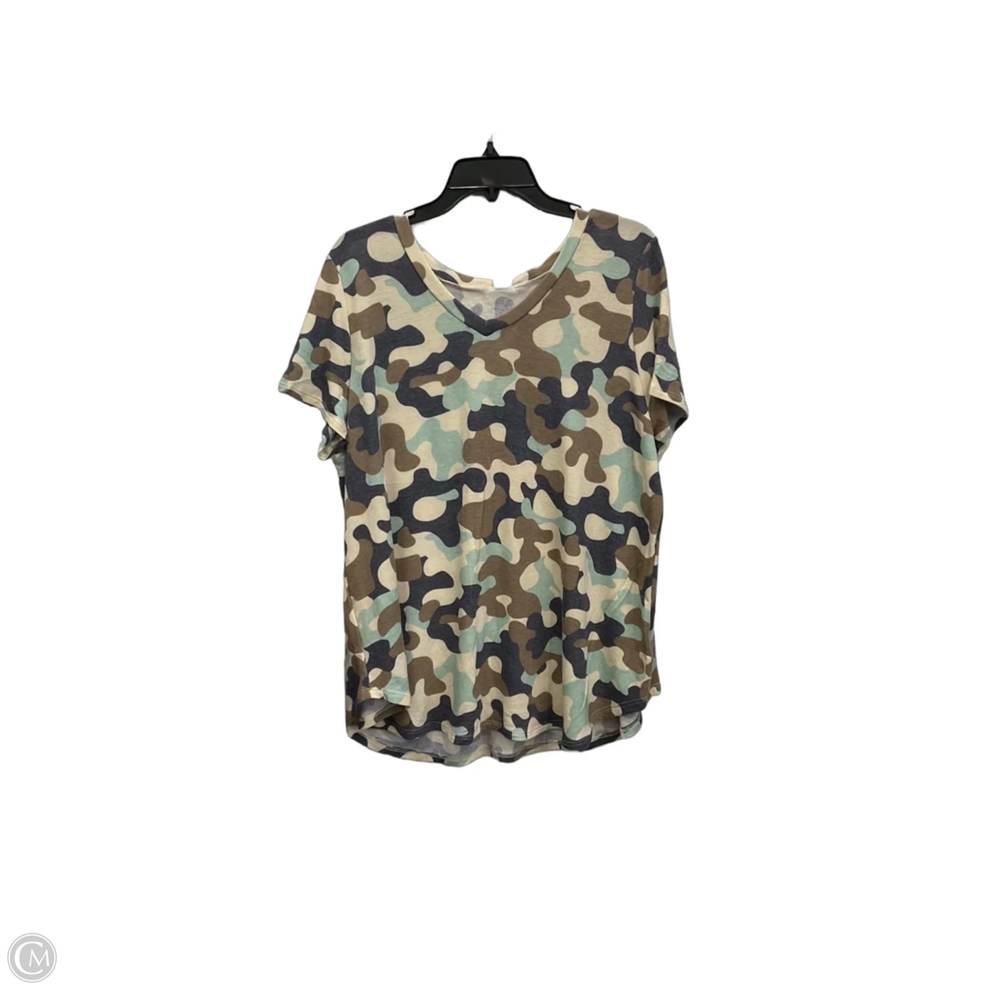 Top Short Sleeve By Clothes Mentor In Camouflage Print, Size: Xl