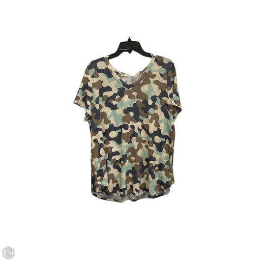 Top Short Sleeve By Clothes Mentor In Camouflage Print, Size: Xl
