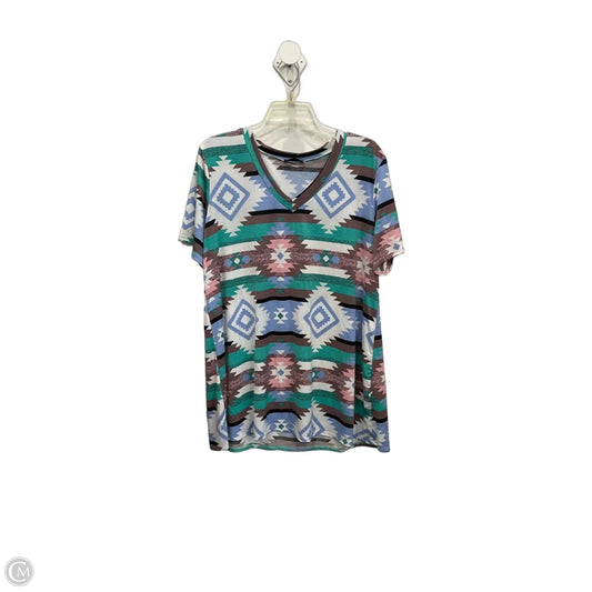 Top Short Sleeve By Heimish Usa In Multi-colored, Size: 1x