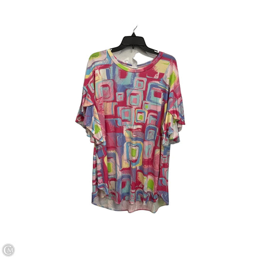Top Short Sleeve By Clothes Mentor In Multi-colored, Size: 1x