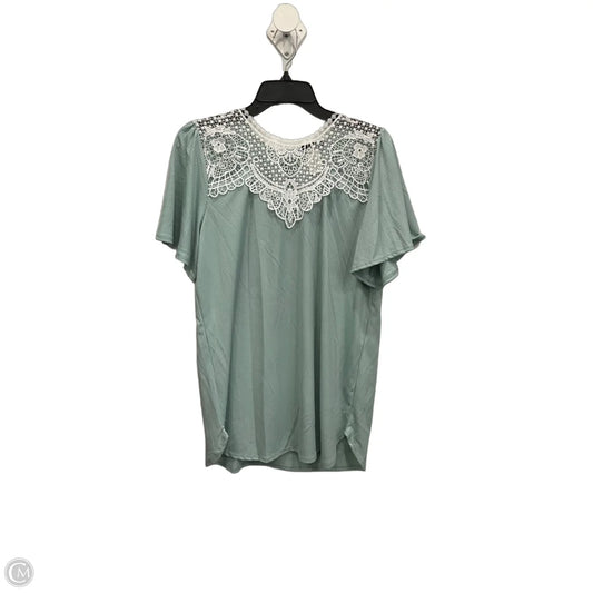 Top Short Sleeve By Heimish Usa In Teal, Size: 1x