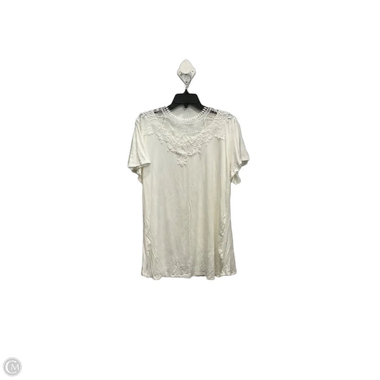 Top Short Sleeve Basic By Heimish Usa In White, Size: 1x