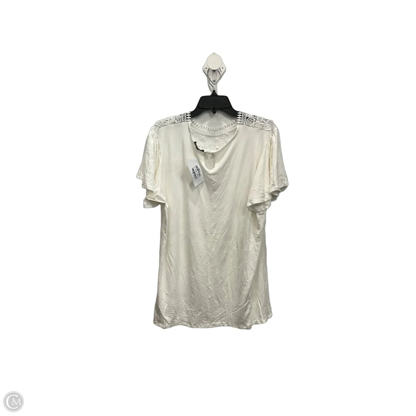 Top Short Sleeve Basic By Heimish Usa In White, Size: 1x