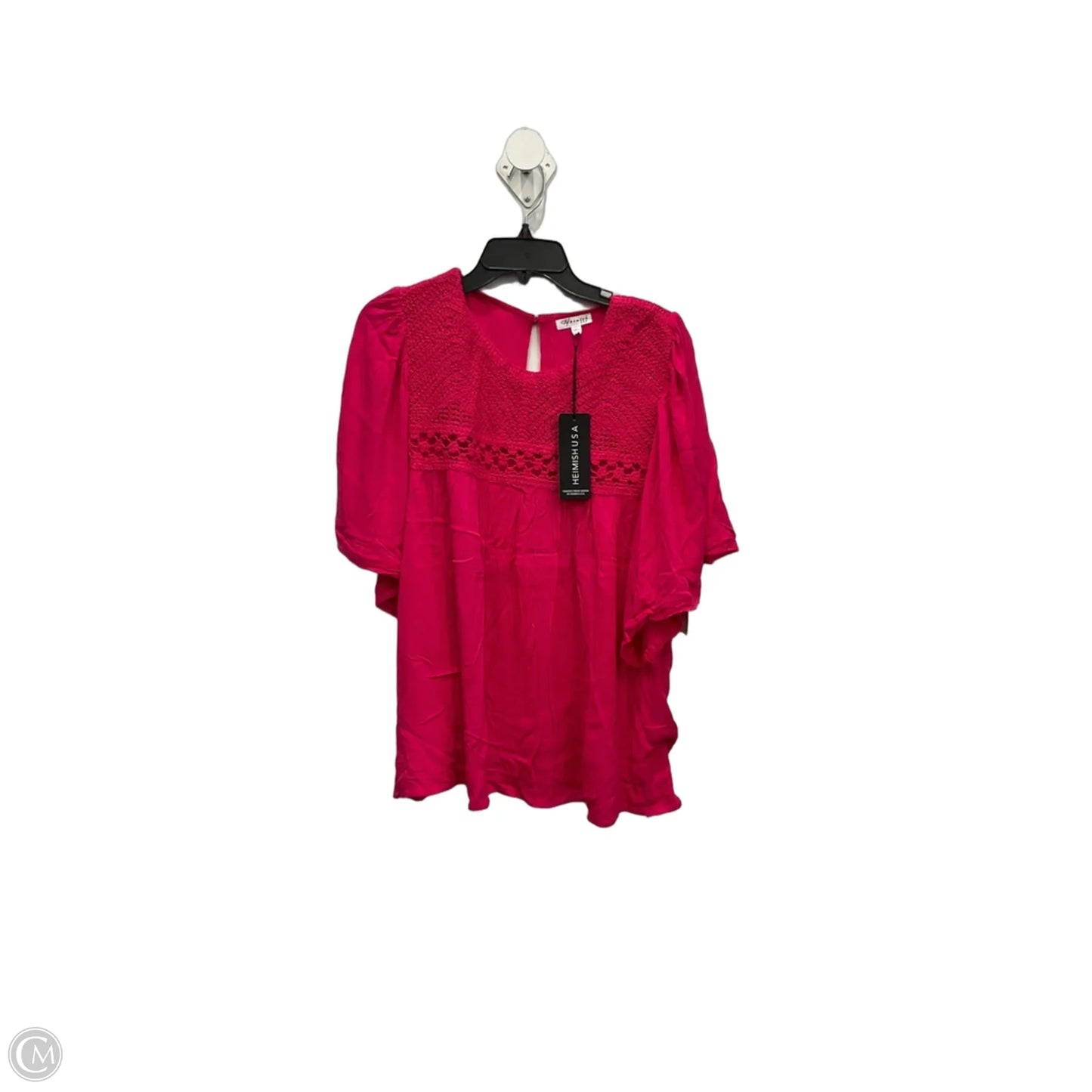 Top Short Sleeve By Heimish Usa In Pink, Size: L