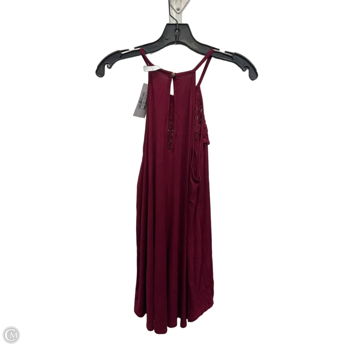 Top Sleeveless Basic By Geegee In Maroon, Size: L