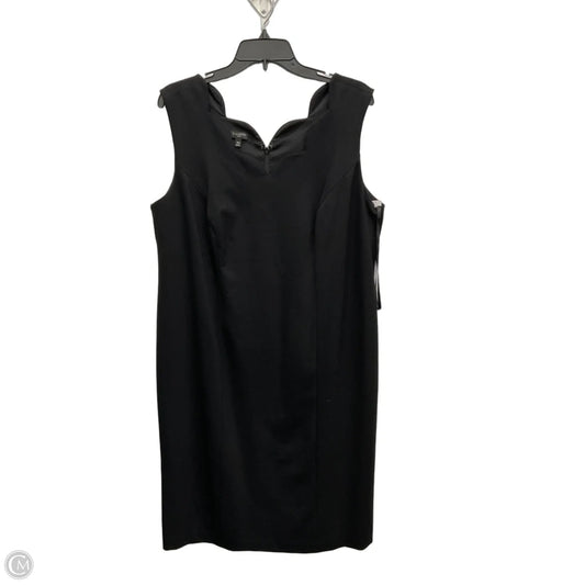 Dress Casual Midi By Talbots In Black, Size: Xl