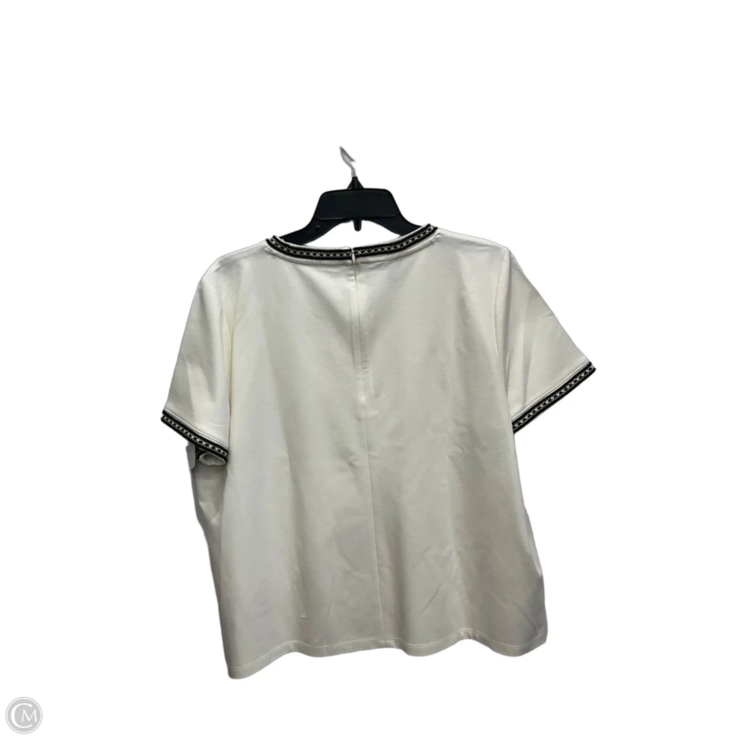 Top Short Sleeve By Talbots In White, Size: Xlp