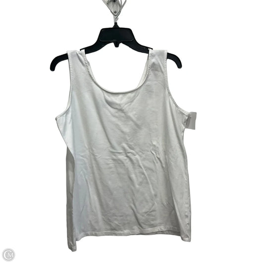 Tank Top By Talbots In White, Size: 1x