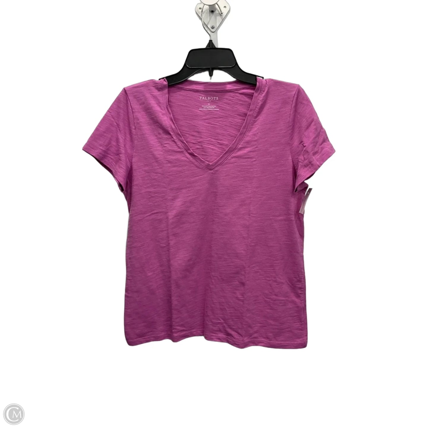Top Short Sleeve Basic By Talbots In Purple, Size: M
