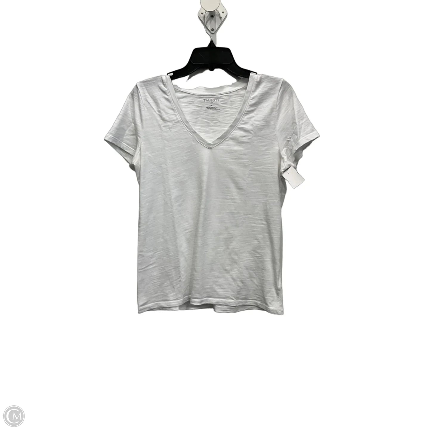 Top Short Sleeve Basic By Talbots In White, Size: M