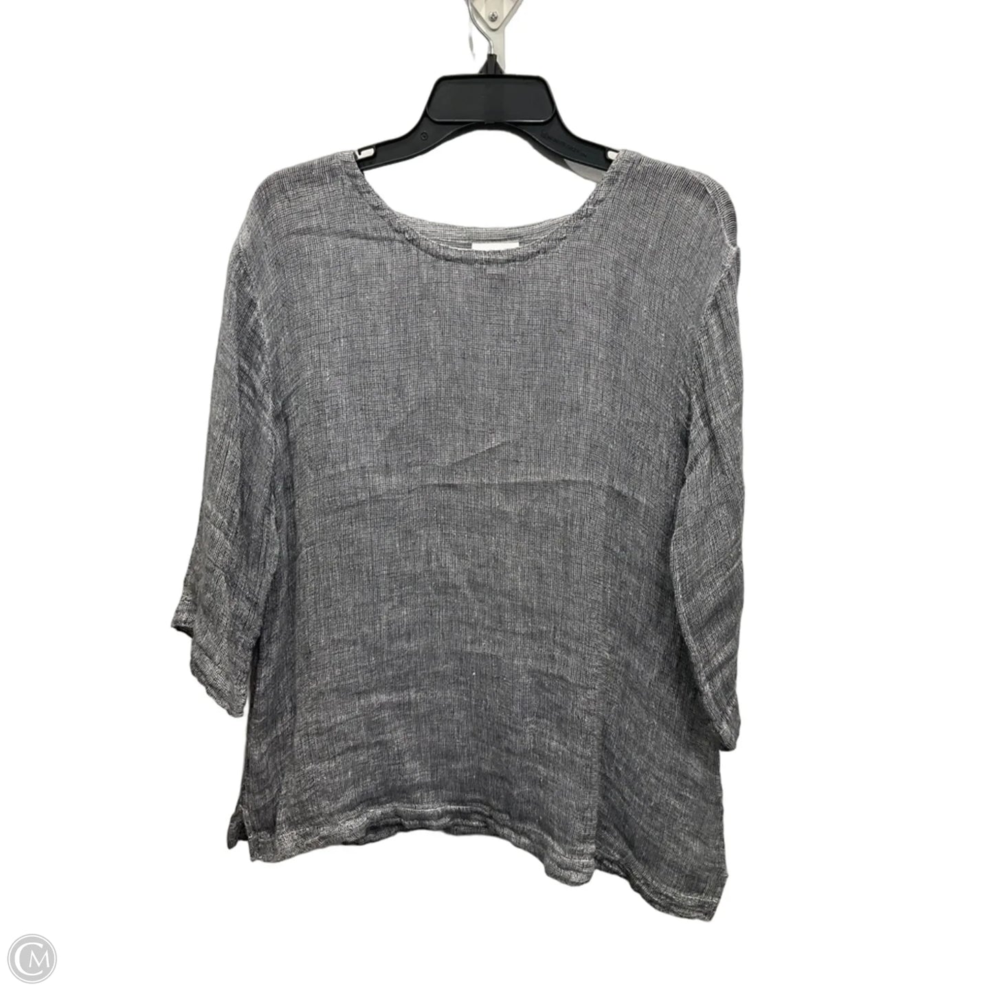 Top 3/4 Sleeve By Pure Jill In Grey, Size: M