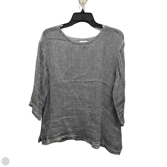 Top 3/4 Sleeve By Pure Jill In Grey, Size: M
