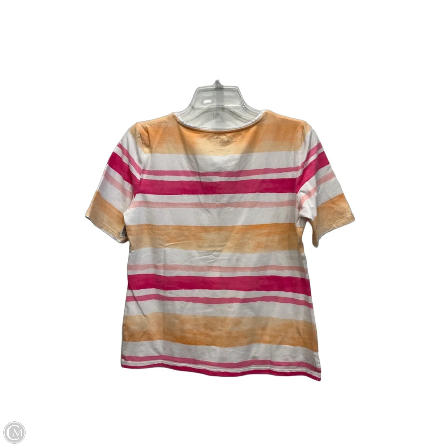 Top Short Sleeve By Talbots In Striped Pattern, Size: Mp