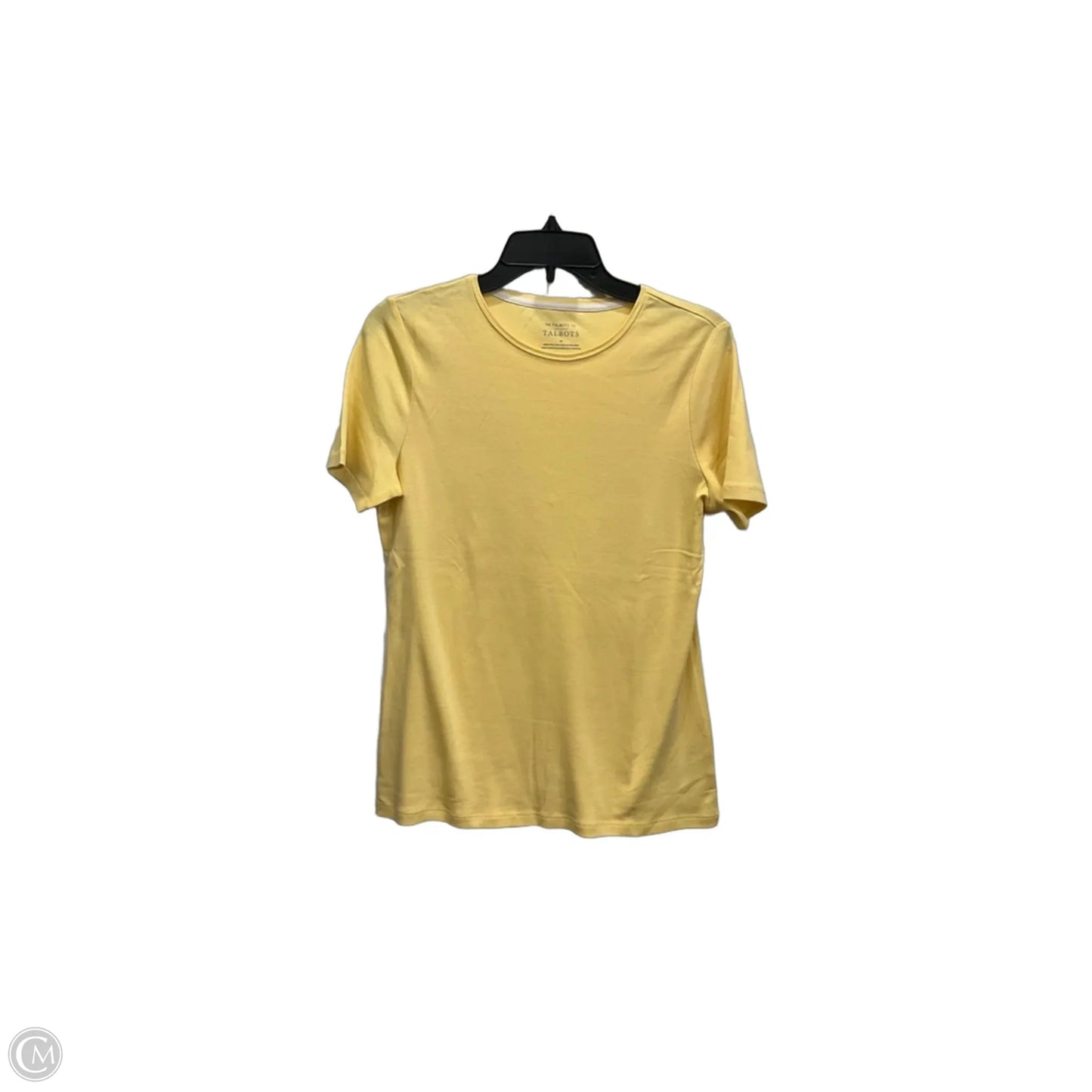 Top Short Sleeve Basic By Talbots In Yellow, Size: M