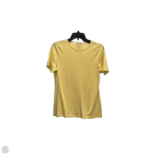 Top Short Sleeve Basic By Talbots In Yellow, Size: M