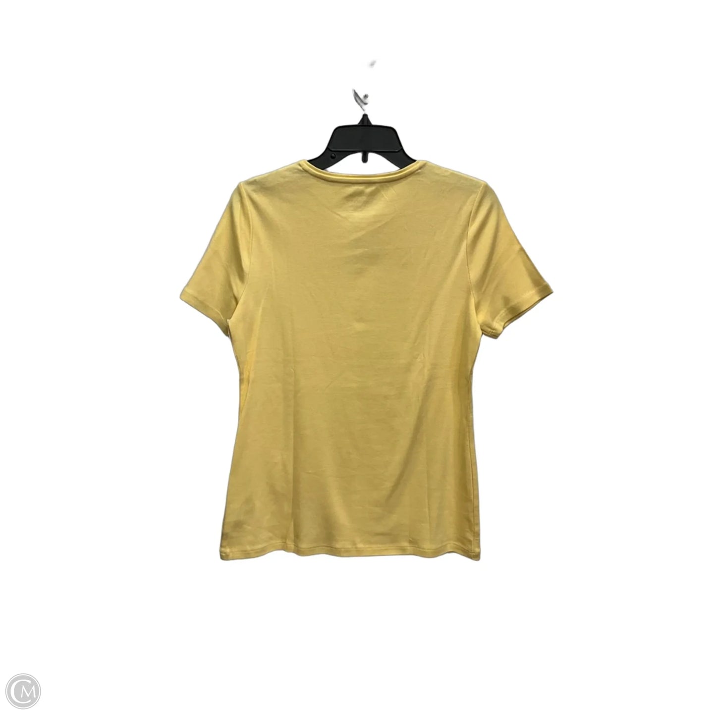 Top Short Sleeve Basic By Talbots In Yellow, Size: M