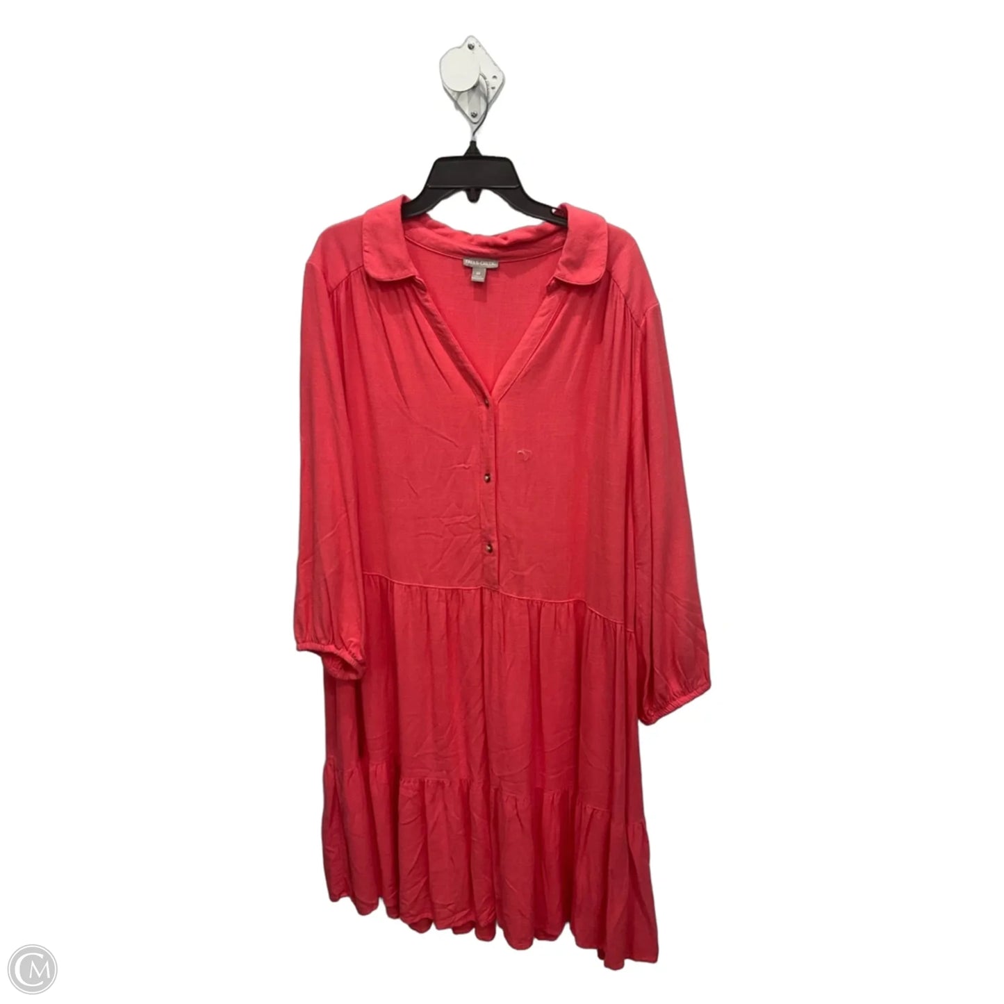 Dress Casual Midi By Falls Creek In Pink, Size: 2x