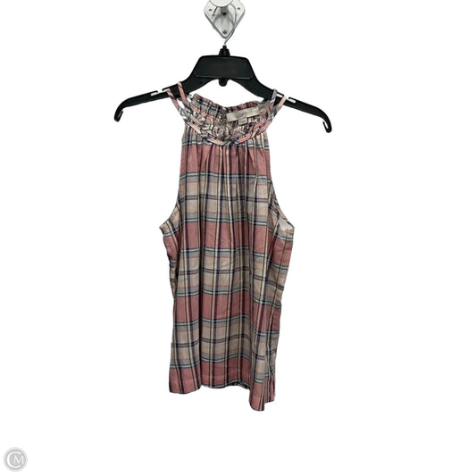 Top Sleeveless By Loft In Striped Pattern, Size: Xs