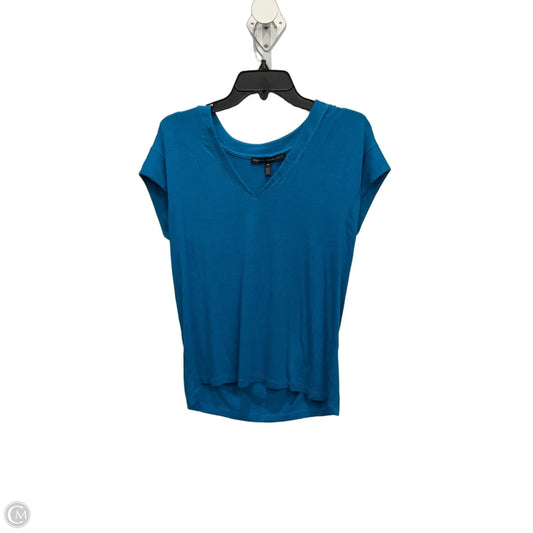 Top Short Sleeve Basic By White House Black Market In Blue, Size: Xs