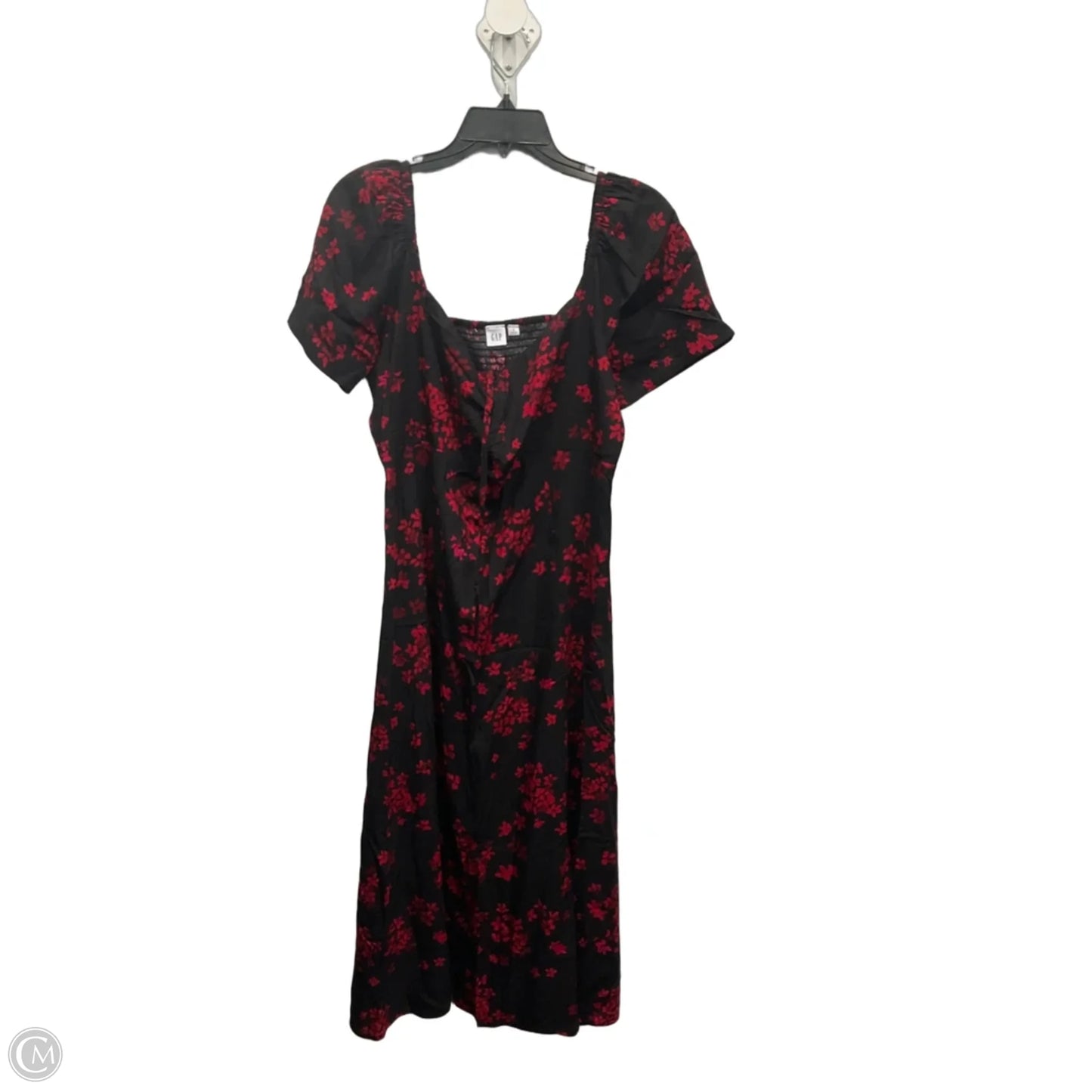 Dress Casual Midi By Gap In Black & Red, Size: M
