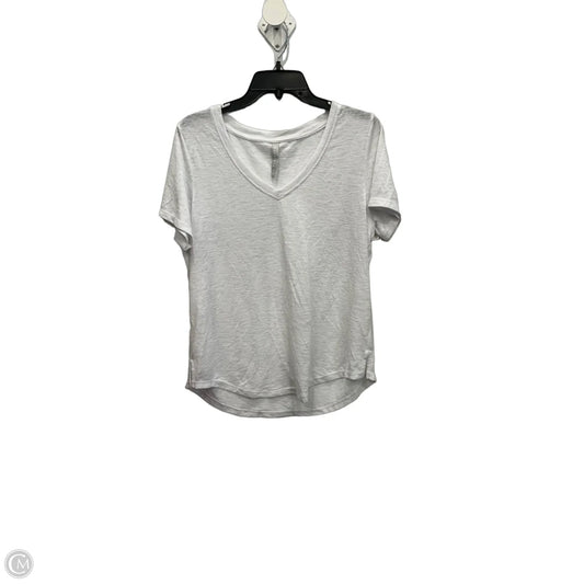Top Short Sleeve Basic By Athleta In White, Size: Lp