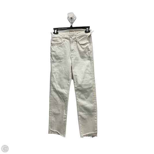 Jeans Skinny By Frame In White Denim, Size: 2