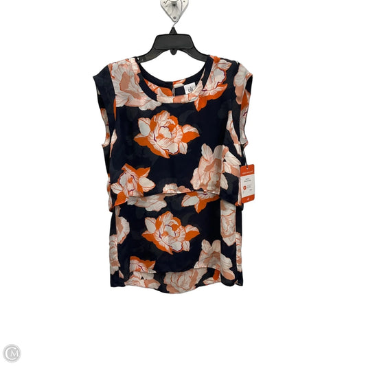 Top Sleeveless By Cabi In Floral Print, Size: M