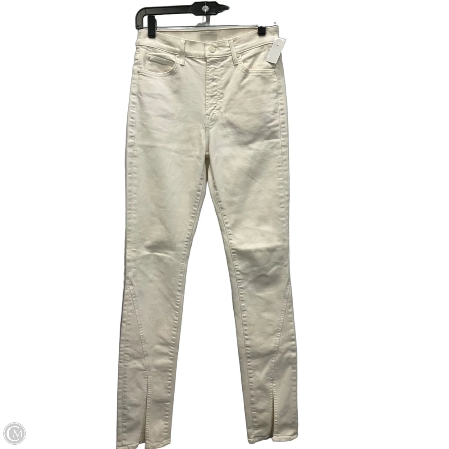 Jeans Skinny By Mother In White Denim, Size: 6