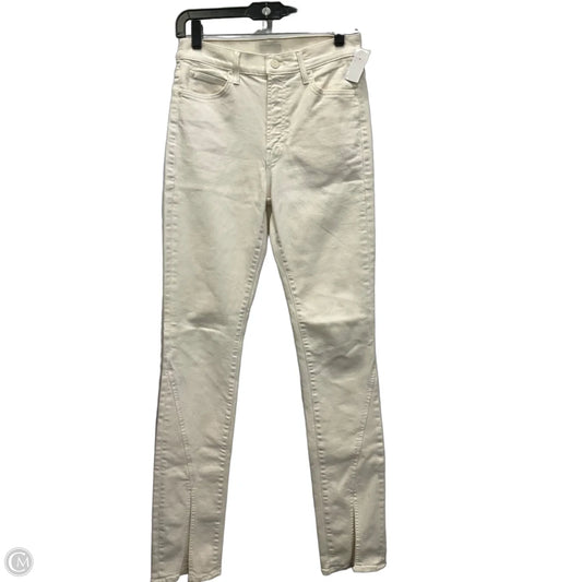 Jeans Skinny By Mother In White Denim, Size: 6