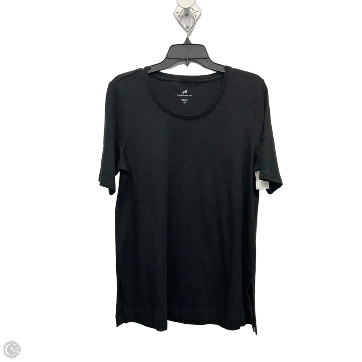 Top Short Sleeve Basic By J. Jill In Black, Size: Lp
