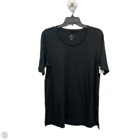 Top Short Sleeve Basic By J. Jill In Black, Size: Lp