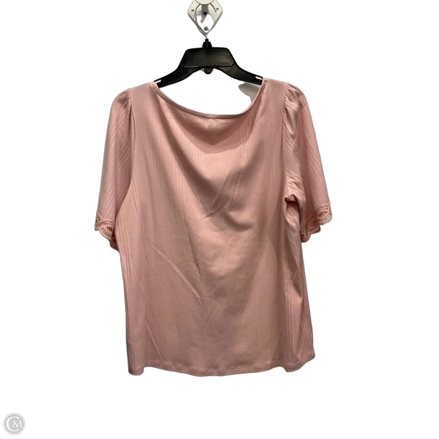 Top Short Sleeve Basic By Talbots In Pink, Size: 1x
