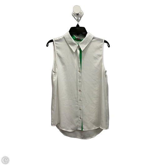 Blouse Sleeveless By Vince Camuto In White, Size: M