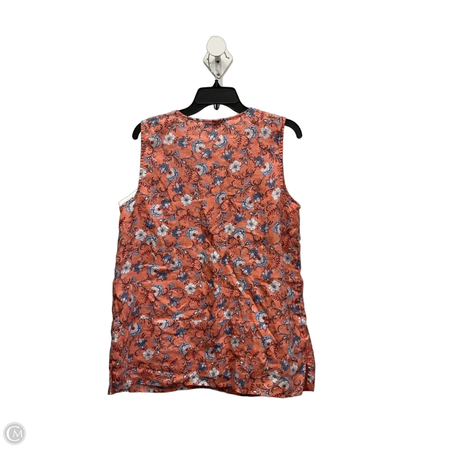 Top Sleeveless By J. Jill In Floral Print, Size: L