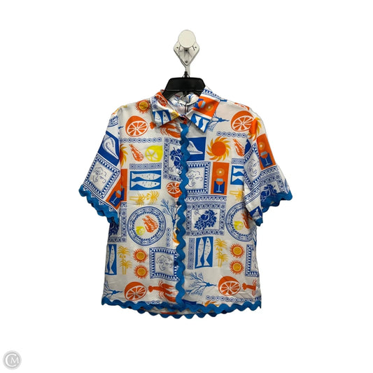 Top 2pc Short Sleeve By Commense In Multi-colored, Size: Xs
