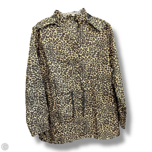 Jacket Windbreaker By Clothes Mentor In Animal Print, Size: L
