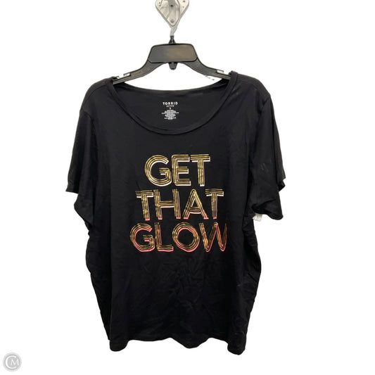 Top Short Sleeve By Torrid In Black, Size: 3x